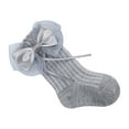 thumbnail image 4 of xiaxaixu Infant Baby Girls Long Stockings Princess Solid Color Tassel Big Bowknot Socks Spring Cute Over-The-Knee Socks, 4 of 8