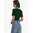 thumbnail image 6 of Womens Tops Crew Neck Summer Short Sleeve Casual Slim Fitted Tshirt, 6 of 6