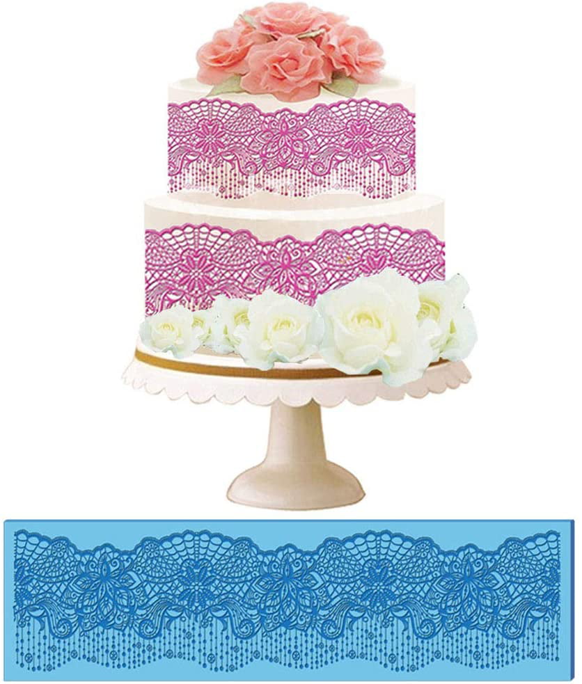 Floral Lace Silicone Mold Cake Decoration Tool for Fondant Cake Cupcake Baking 
