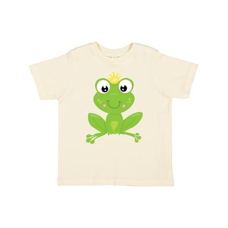 

Inktastic Cute Frog Green Frog Crown Frog Prince Boys or Girls Toddler T-Shirt