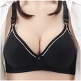 thumbnail image 2 of Bigersell Push up Bras for Older Women Wireless Bra Ladies Bras No Underwire Hook and Eye Bra Closure Comfort Strap Wire-Free Bras Padded Bralette Everyday Underwear Black 36B, 2 of 4