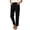 Black, variant on Women's Elastic Waist Textured Straight Leg Ankle Pants, Breathable Comfort Trousers for Everyday Wear & Modern Casual Style White XXL