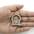 thumbnail image 2 of Heyous Stainless Steel 316 D Ring Bow Shackle 1/4 inch Shackle Heavy Duty Screw Pin Anchor Bow Shackle 480LBS 6Pack, 2 of 14