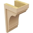 thumbnail image 5 of 8"W x 8"D x 16"H Wide Warren Rough Cedar Woodgrain TimberThane Corbel, Primed Tan, 5 of 6