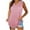 Pink, variant on Besolor Summer Tank Tops for Women Casual V Neck Sleeveless Basic Tee Shirts Loose Flowy Solid Color T-Shirts
