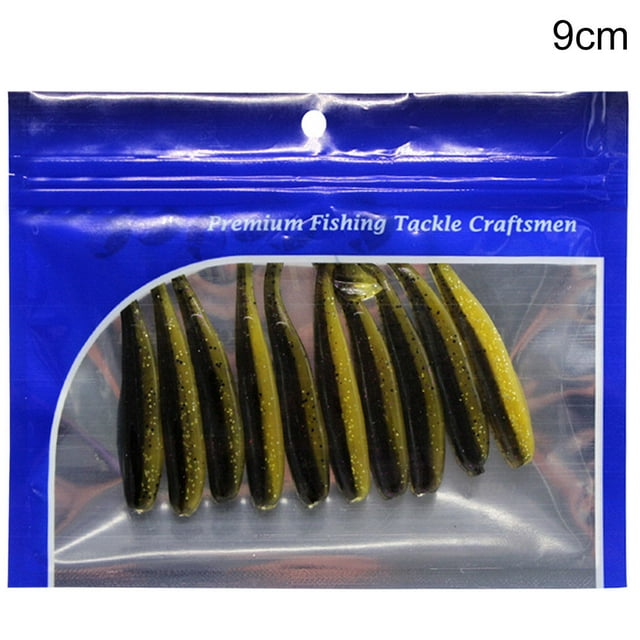 serony 10 Pcs Appâts de Pêche Simulés Réutilisables Leurres de Pêche Appâts Artificiels Portables en PVC 9cm Type 9