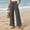 Dark Gray, variant on High Waisted Wide Leg Pants Crinkle Flowy Drawstring Side Slit Hem Lightweight Trousers Casual Beach Vacation Lounge Pants with Pockets