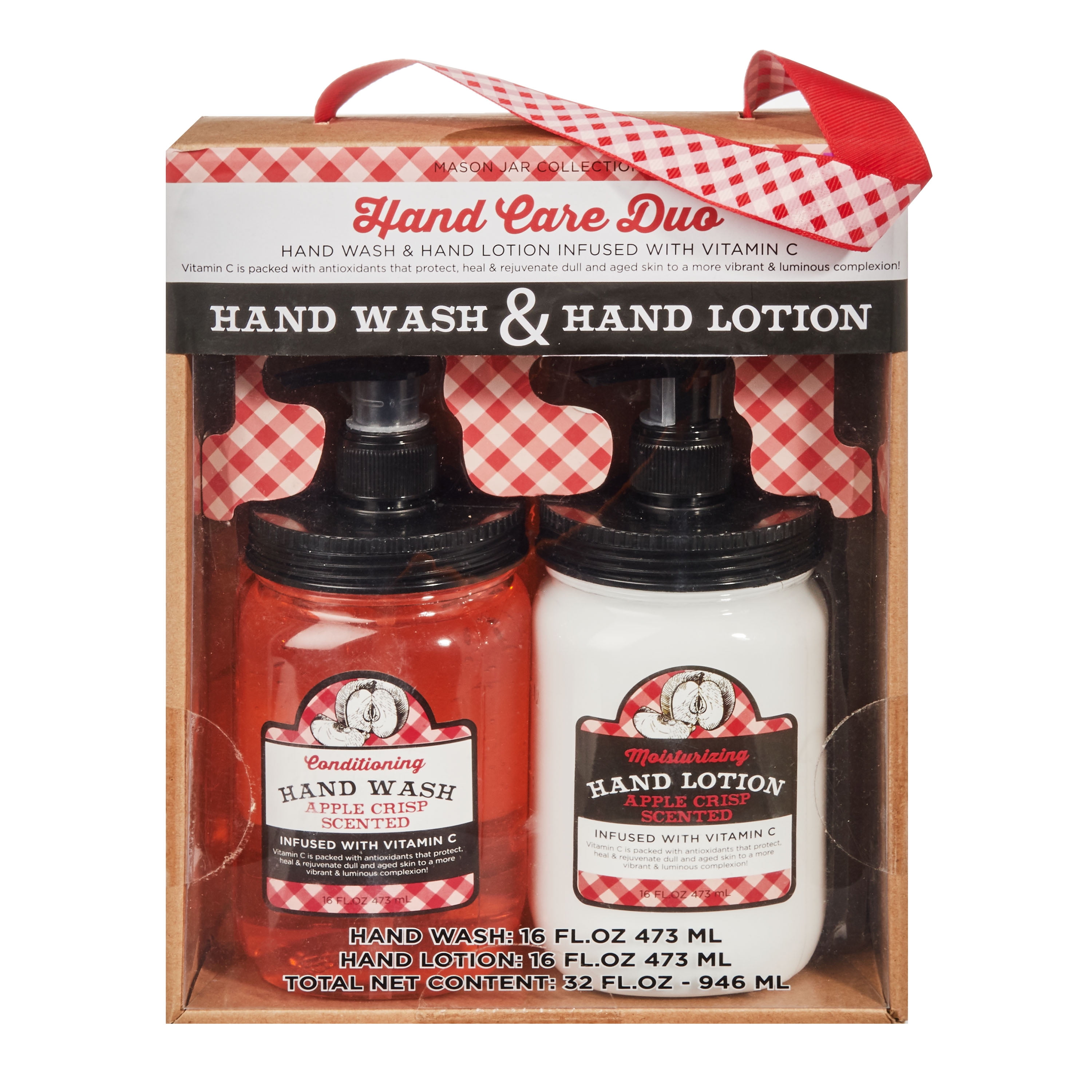 Apple Hand Wash & Hand Lotion Mason Jar Gift Set