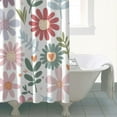 thumbnail image 4 of Waterproof Cute Boho Daisy Shower Curtain 72x72 Inch Boho Style Polyester Unique Shower Curtain for Bathroom Hotel Home Decor with 12 Plastic Hooks, 4 of 5