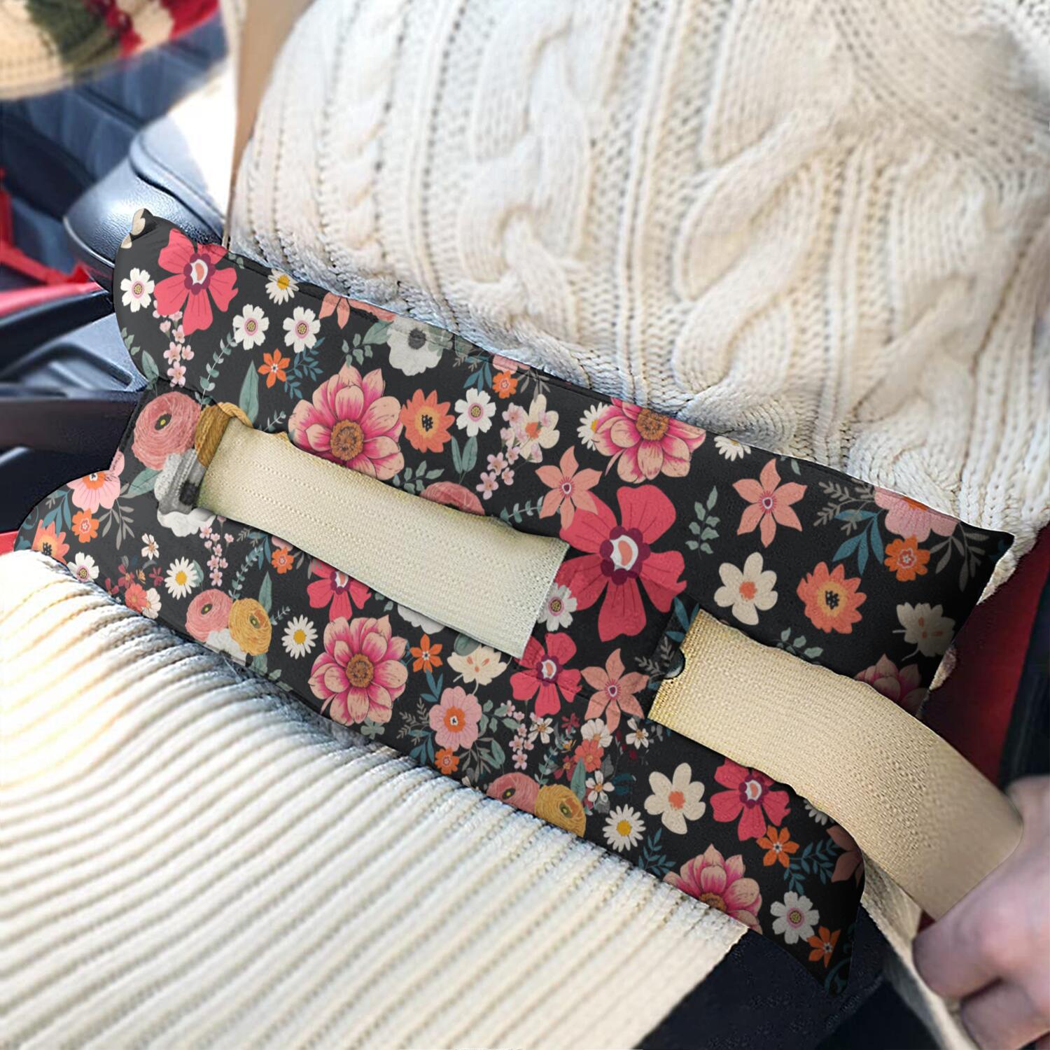 Chest Protection Seat Belt Pillow Post-Mastectomy Comfort Cushion (Bohemian)