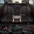 thumbnail image 3 of AOMSAZTO Car Seat Covers Full Set Fit for Volkswagen Jetta 2008-2024 2025 Faux Leather Seat Covers Water Resistant Seat Protectors Luxury Auto Interior ( 5 Seats, Redline), 3 of 7