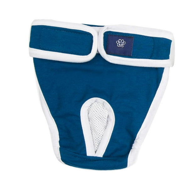 Perra Yuyangstore Servilletas Sanitarias Elegante Mascota Paño interior Azul S