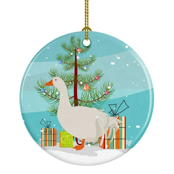 Sebastopol Goose Christmas Ceramic Ornament