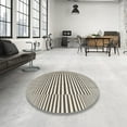 thumbnail image 4 of Ahgly Company Machine Washable Indoor Round Contemporary Ash Gray Area Rugs, 5' Round, 4 of 7