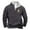 Dark Gray, variant on successthop Plus Size Sweatshirts with Pockets Men Quarter Zip Long Sleeve Sweaters Pullover Top Vintage Streetwear