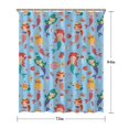 thumbnail image 5 of Mermaid Princess Sea Pattern Shower Curtain 72"x84" ,Bathroom Decorative Shower Curtains Set with 12 Hooks,Modern Waterproof Washable Shower Curtain, 5 of 6