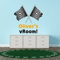 thumbnail image 3 of Sports Personalized Wall Decals for Boys Bedroom - Waving Checkered Flags DIY & Creativity Custom Name Wall Sticker - Size: 18 In x 20 In, 3 of 4
