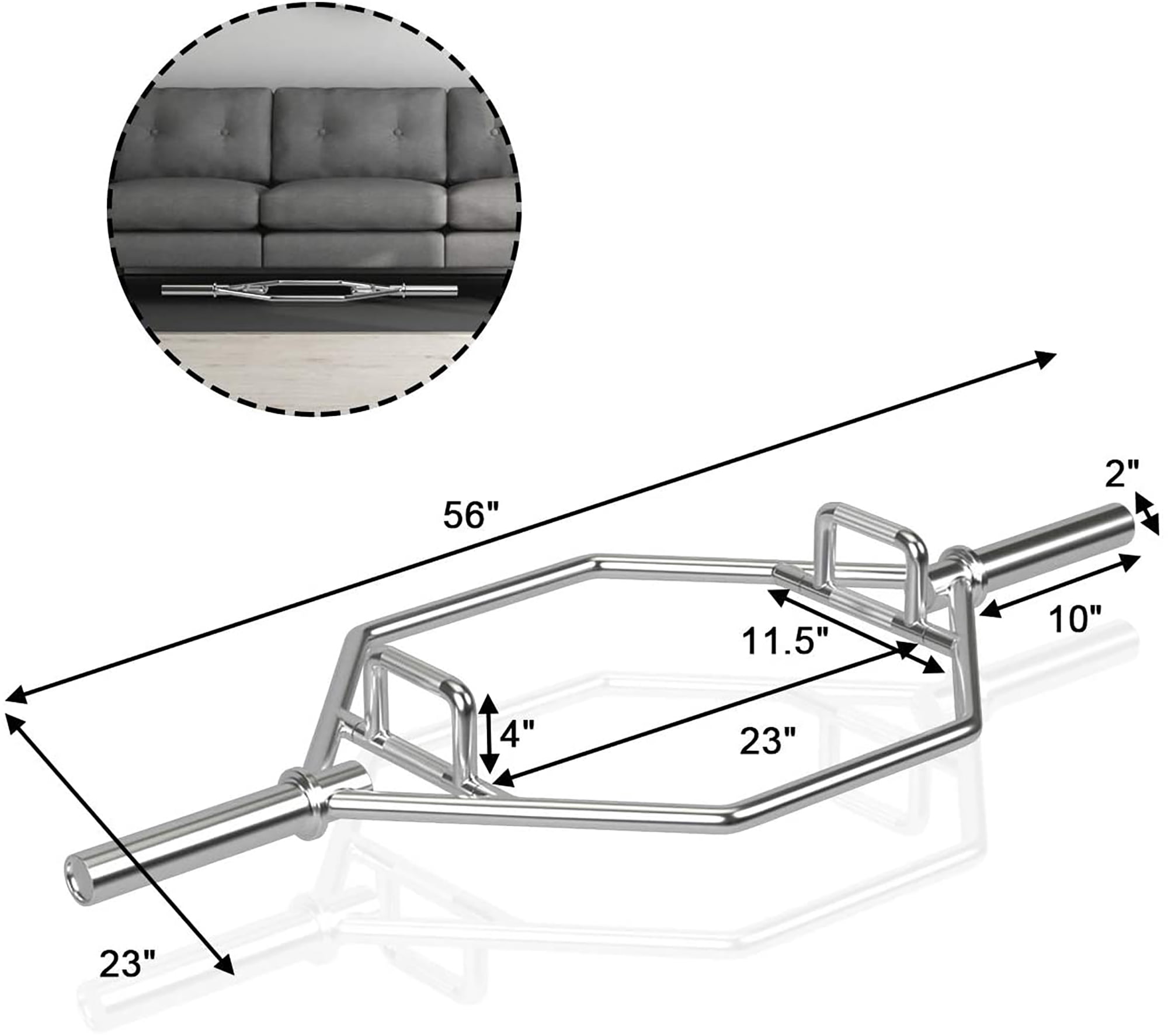 Costway 56'' Olympic Tarp Bar W/ Knurled Handles for Weight Lifting and Bodybuilding Silver
