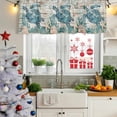thumbnail image 5 of Teal Sea Turtle Coastal Curtain Valances for Windows, Kitchen Valance Window Treatments Panel 2 Pack, Summer Beach Nautical Starfish Retro Rod Pocket Short Curtains for Bathroom Bedroom 60 x 18 Inch, 5 of 8