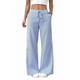 thumbnail image 2 of Pantalones de Salón A Rayas de Pierna para Mujer, Cintura Elástica y Bolsillos Azul XXL, 2 of 9