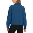 thumbnail image 4 of Rutainlusire Womens Fashion Corduroy Buttoned Comfy Truck Jackets 2026 Ladies' Casual Solid Color Lapel Button Long Sleeved Cardigan Jacket, 4 of 6