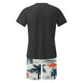 thumbnail image 5 of GERsome Mens 2 Piece Workout Sets Summer Hawaiian Loungewear Crew Neck Short Sleeve Tops and Shorts Tracksuits S-4XL, 5 of 5