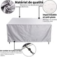 thumbnail image 4 of 18meng Art Garden Furniture Cover 160x100x70cm Table 420D Oxford Protection Lona Impermeable a prueba de viento Lluvia UV Tear Cover Rectangular Negro Ormromra XDHY-52-325, 4 of 7