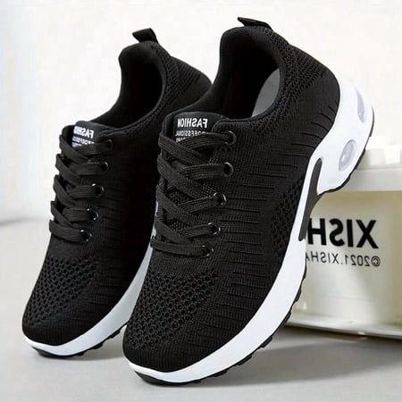 Women s Korean-Style Breathable Mesh Thick-Soled Air-Cushioned Running Shoes Outdoor Athletic Sports & Casual Fashionable Sneakers 2026
