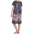 thumbnail image 2 of Dream8teen Women's Short Sleeve Muumuu Lounger Smocked Dress 7000 Black Multi Large, 2 of 2