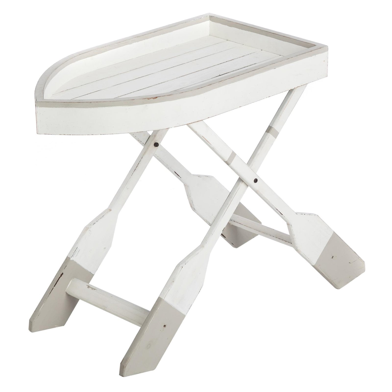 Evergreen Enterprises Boat Side Table with Oar Shaped Legs