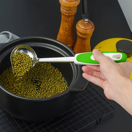 

Pretxorve Pouring SpoonNon Slip HandleStainless Steel Porridge SpoonSoup ShellKitchen DrizzleSide SpoutSoup Spoon