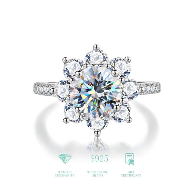 A Moissanite Rhinestone Engagement Wedding Band Eternity Ring Promise Ring Anniversary Ring s925 Sterling Silver Rings Luxury Jewelry Gifts For Women