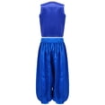 thumbnail image 2 of YONGHS Kids Boys Girls Halloween Arabian Retro Waistcoat Vest with Satin Dance Bloomers Set Royal Blue 6, 2 of 5