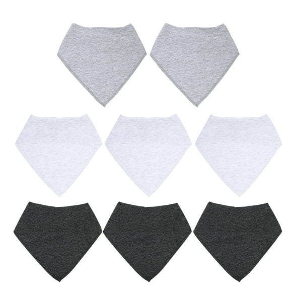8 baberos tipo bandana para bebé, unisex, de algodón, absorbentes.