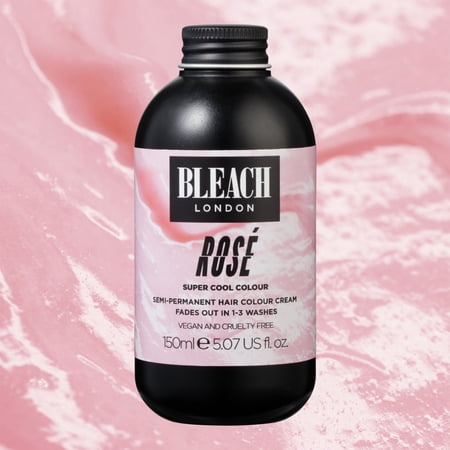 Bleach London Super Cool Color Semi-Permanent Hair Color Cream  Rose  5.07 oz