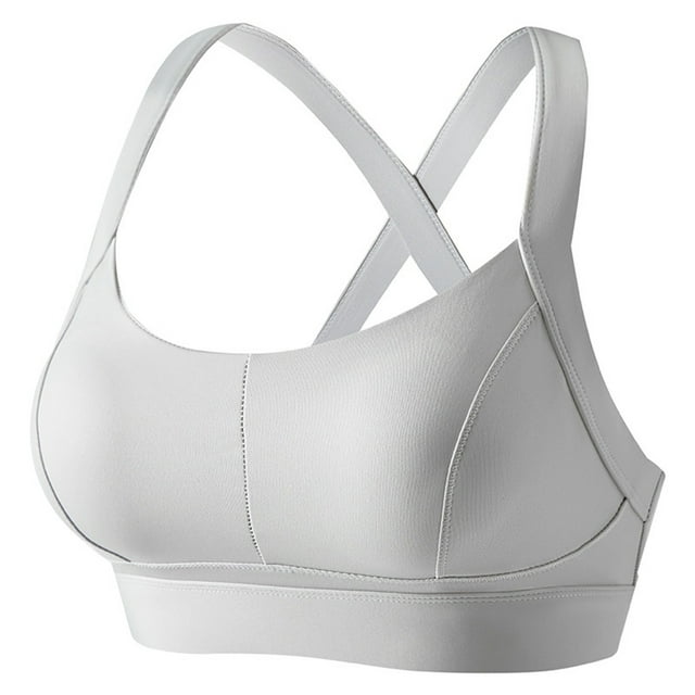 Women's High Impact Sports Bra, Wireless Racerback Yoga Bra with Padded Fixed Cups, Full Coverage Seamless Workout Bra for Running, Gym, Training, Comfortable Sleep