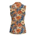 thumbnail image 3 of Uorisanigo Tropical Floral Print Long Vest for Women with Pockets Women's Suit Vest Top Loose Waistcoat Vests Elegant Outerwear Size S, 3 of 7