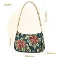 thumbnail image 3 of FORMRS Womens Shoulder Bag with Chain Strap Clutch Purse Cute Tote Handbag, Retro Christmas Poinsettia, 3 of 7