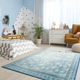 thumbnail image 4 of FULIE 4'x6'Rugs Vintage Floral Rug Retro Large Traditional Floor Carpet,Light Blue/H-15, 4 of 7
