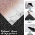 thumbnail image 3 of Pink Glitter White Marble Pattern Kitchen Rugs Sets Of 3,Kitchen Runner Rugs Non Skid Washable,Decorative Kitchen Floor Mats for Kitchen,Sink,Laundry,17"x30"+ 17"x47" + 17"x59", 3 of 6