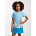 thumbnail image 4 of Girls Soft Smart Short Sleeve Dress Casual Fit Crew Neck Casual Sundress for Little Girls Age 5-10, 4 of 6
