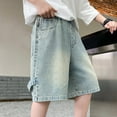 thumbnail image 5 of KAUOD Jorts for Boys, Y2k Baggy Loose Wide Leg Denim Shorts, 2025 Trendy Jean Shorts with Pockets, Casual Boy Sweat Pants, 5 of 9