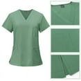 thumbnail image 2 of Multicolor Unisex Short Sleeved Pharmacy Nurse Uniform Hospital Doctor Workwear Oral Dental Surgery Uniforms Medical Scrubs Sets, 2 of 5