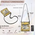 thumbnail image 6 of HELLHERO Waterproof Ladies Shoulder Bag for Travel Use Daily Storage Weekend Getaways, PU Material Delicate UV Texture Durable Crossbody Bag, Cute Bee Floral Print, 6 of 6