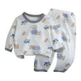 thumbnail image 1 of Odeerbi 1-6 Años Niños Niñas Pijama de Verano de Algodón de Manga Larga Conjunto de Pantalones Con Estampado Suave Ropa de Dormir Conjuntos de Pijama de Dos Piezas, 1 of 5