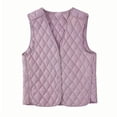 thumbnail image 2 of LSLJS Puffer Vest for Women Winter Fleece Plus Size V Neck Vest Jackets Warm Casual Solid Color Outwear Coats Fall Winter Outfits, 2XL-5XL, 2 of 3