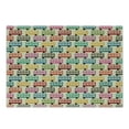 thumbnail image 1 of Colorful Cutting Board, London's Famous Double Decker Bus Silhouettes Pattern with Worn out Background, Decorative Tempered Glass Cutting and Serving Board, Small Size, Multicolor, by Ambesonne, 1 of 1
