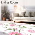 thumbnail image 2 of ODIKA 4' x 6' Machine Washable Non-Slip Area Rug, Floral flower High Traffic Rug, Pink, 733665, 2 of 7