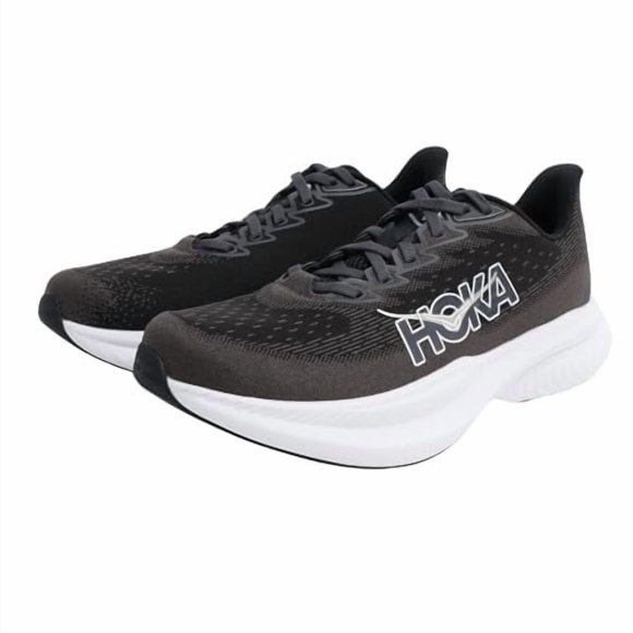Hoka Espadrille Mach 6 pour Homme, Noir/blanc, 10,5