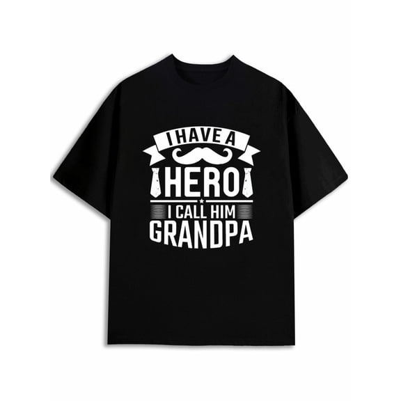 Greenink Grandpa Hero T-Shirt mens t-shirts black gifts short Comfortable activewear, perfect for gifts Basic Unisex Shirt Short Sleeve tshirts Retro Unisex Shirt Crewneck tshirts